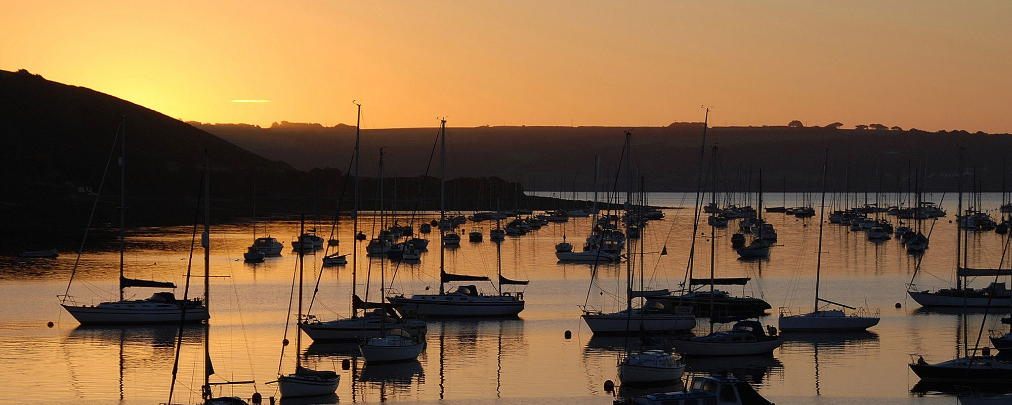 Sunset over the marina