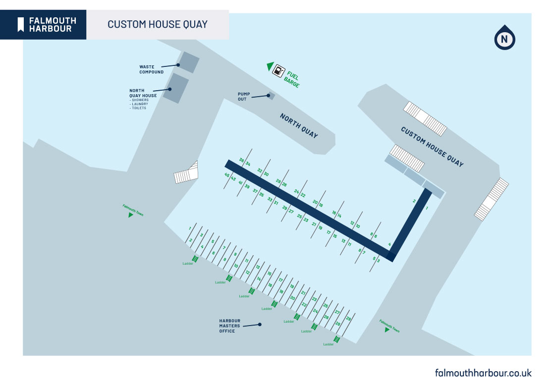 Map of the CHQ moorings