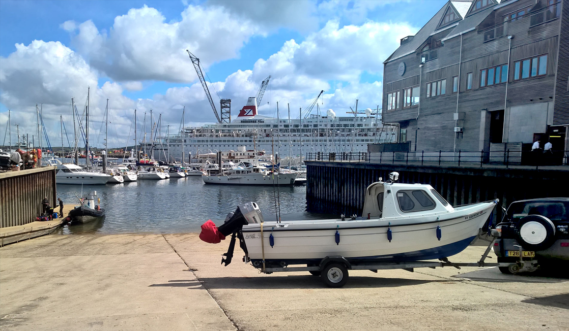 View of the slipway at Falmouth