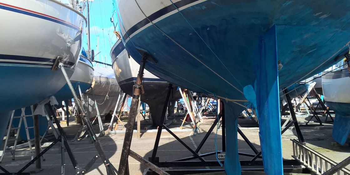 Boat storage at Falmouth