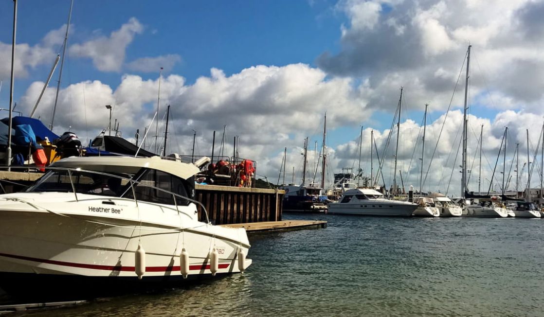 Boat preparing for launch