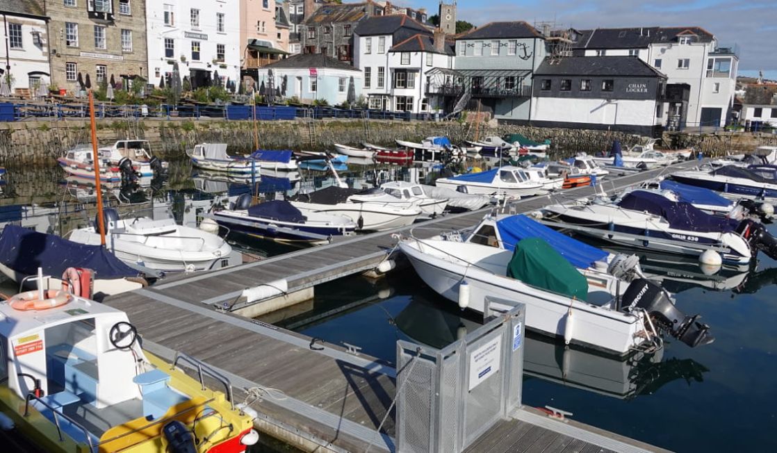 Small boats in Falmouth Harbour